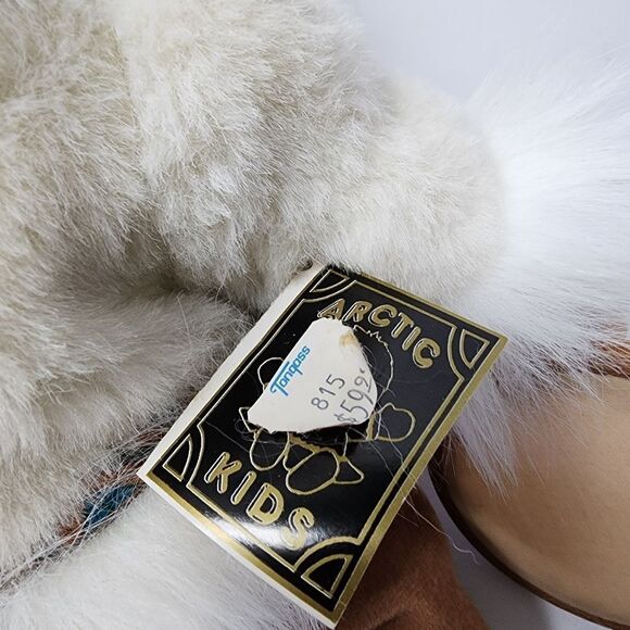 Vintage Artic Kids Alaskan Eskimo Sitting Porcelain Doll With Drum 10" - Picture 4 of 10